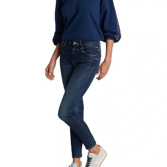 MOTHER Jeans Mother High Waisted Looker Crop In Bake Sale